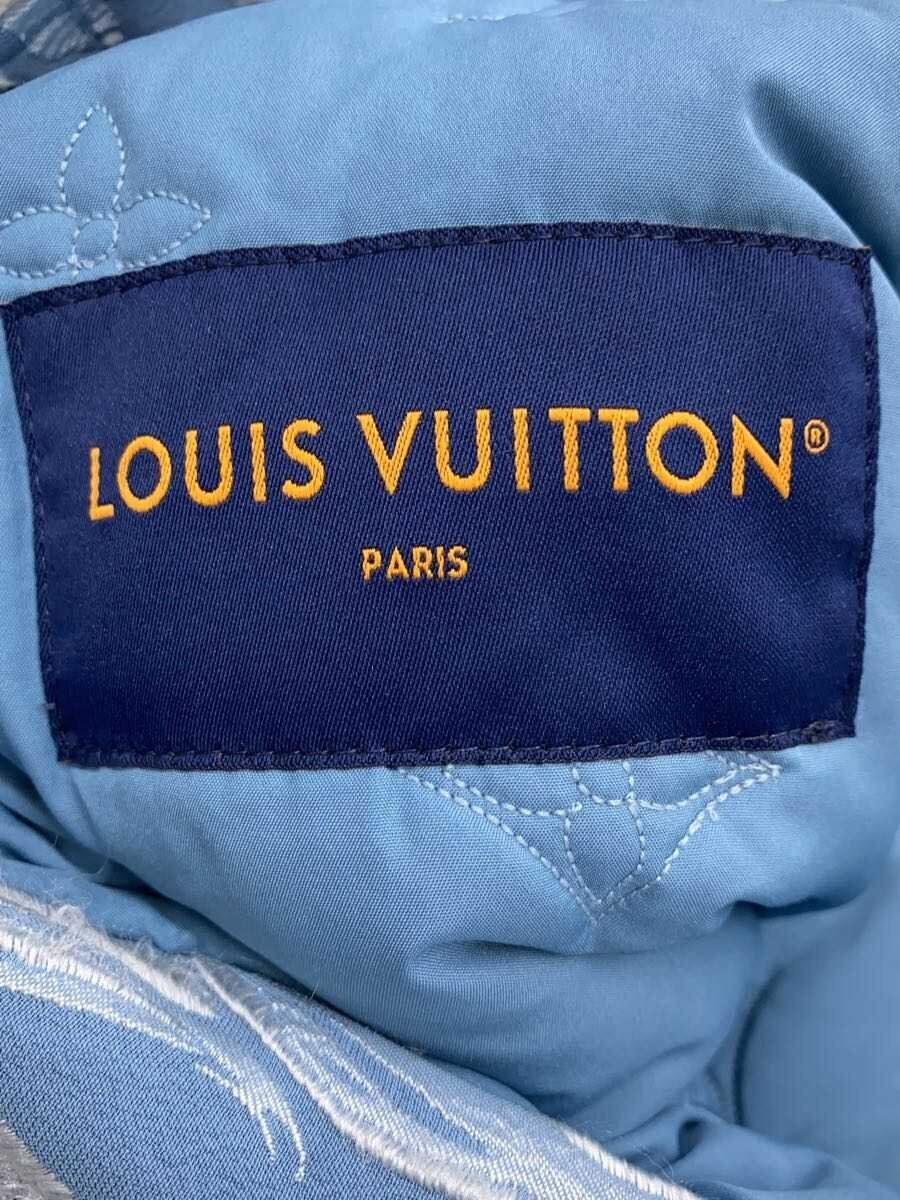 Louis Vuitton Palm Tree Fil Coupe Hooded Bomber Jacket, Sky Blue and Ivory, Size 54, view 4
