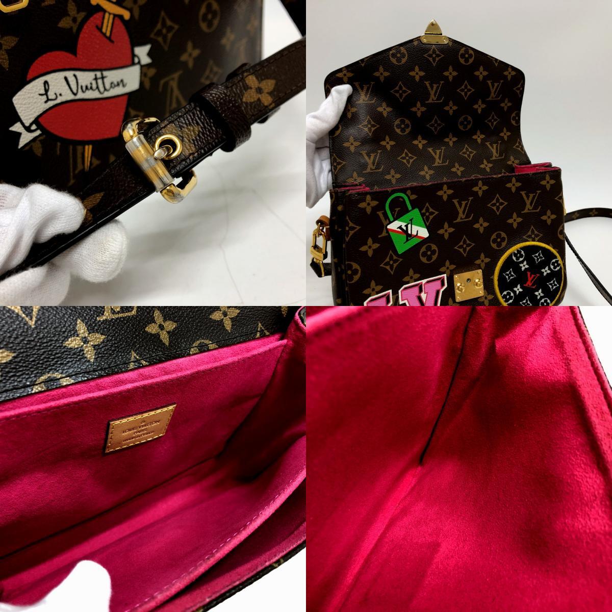 Louis Vuitton Pochette Métis MM Patches Edition, Monogram with Voguez Vuitton, LV and Heart Patches, 2018, view 9