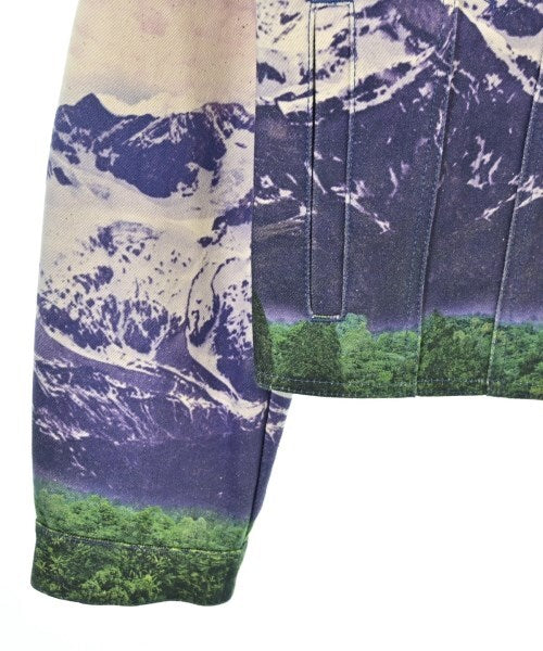 Louis Vuitton SS2022 Virgil Abloh Amen Break Mountain Print Denim Jacket, Lilac and Green, Size 48, view 4