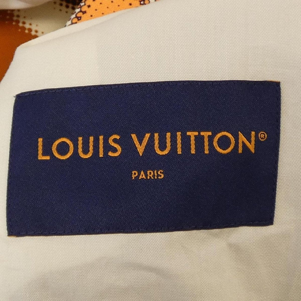 Louis Vuitton SS2024 Pharrell World Map Camouflage Hooded Cotton Parka, Orange and Aubergine, Size 58, view 5