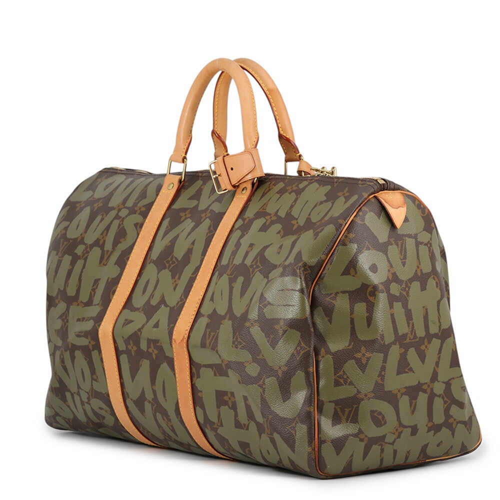 Louis Vuitton × Stephen Sprouse Graffiti Keepall 50 M92196, Vert, 2001, view 2