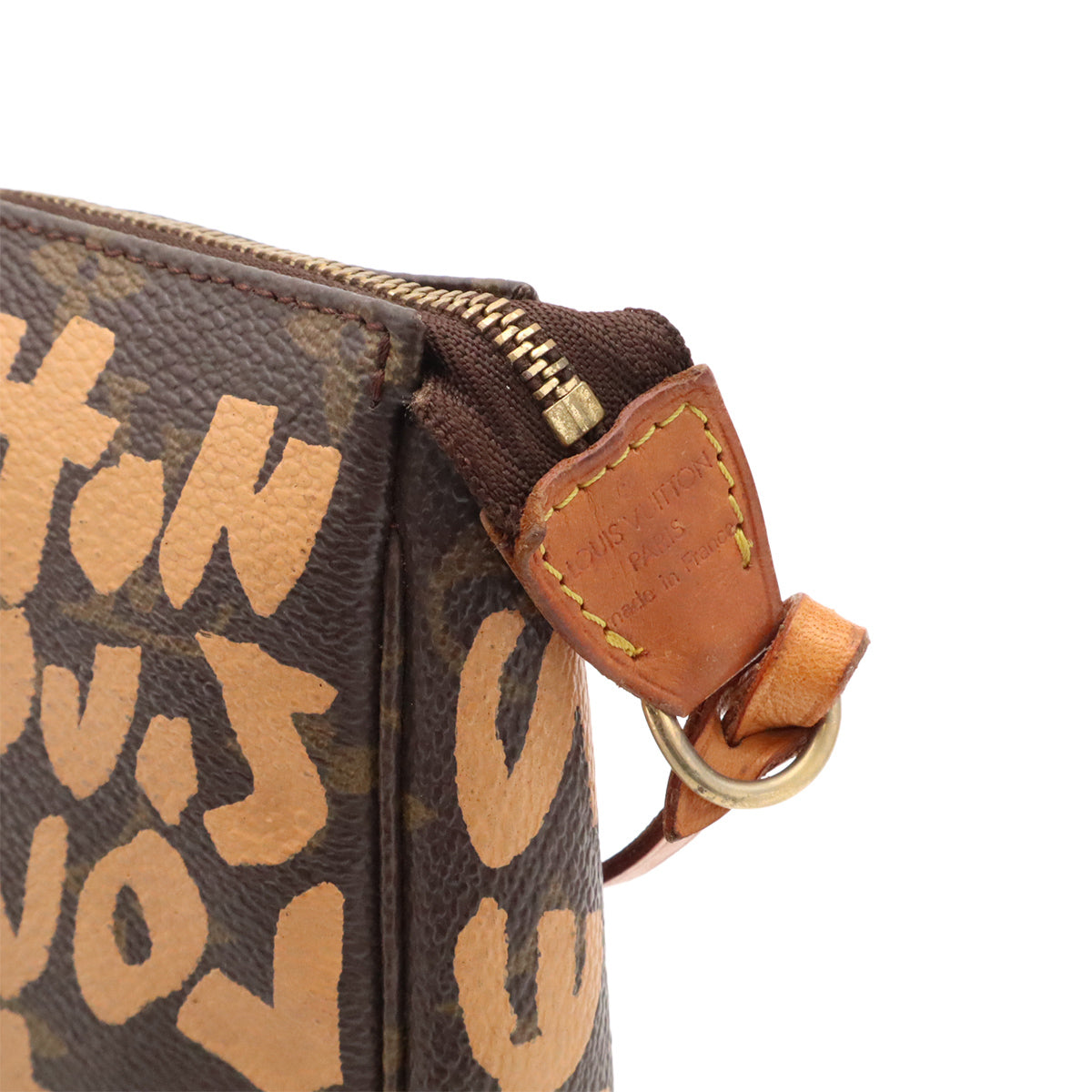 Louis Vuitton × Stephen Sprouse Pochette Accessoires M92193, Peach Graffiti on Monogram, 2001, view 6