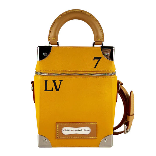 Louis Vuitton Vertical Box Trunk M59666, Saffron Leather, view 1