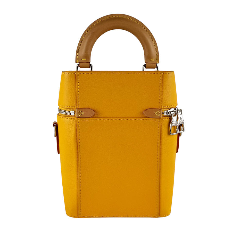 Louis Vuitton Vertical Box Trunk M59666, Saffron Leather, view 3