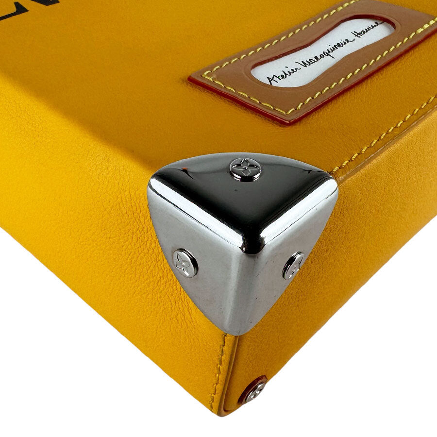 Louis Vuitton Vertical Box Trunk M59666, Saffron Leather, view 9