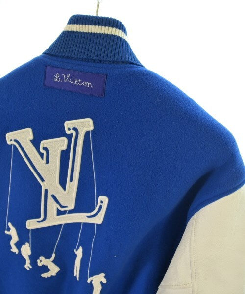 Louis Vuitton Virgil Abloh Marionette LV Varsity Jacket with Crochet Flamingo, Royal Blue and Ivory, Size 48, view 3