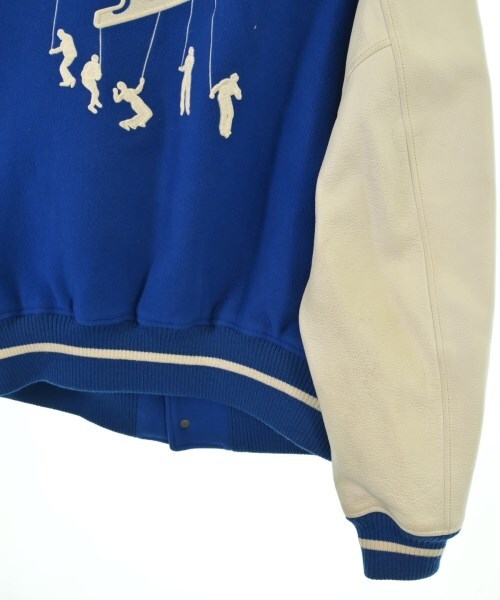 Louis Vuitton Virgil Abloh Marionette LV Varsity Jacket with Crochet Flamingo, Royal Blue and Ivory, Size 48, view 7