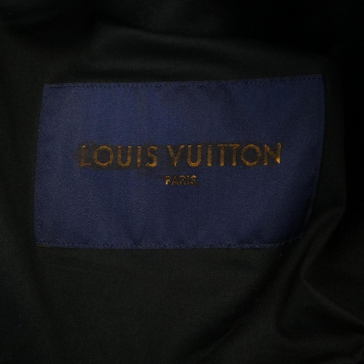Louis Vuitton Virgil Abloh Monogram Embossed Leather Utility Jacket, Black Calfskin, Size 48, view 5