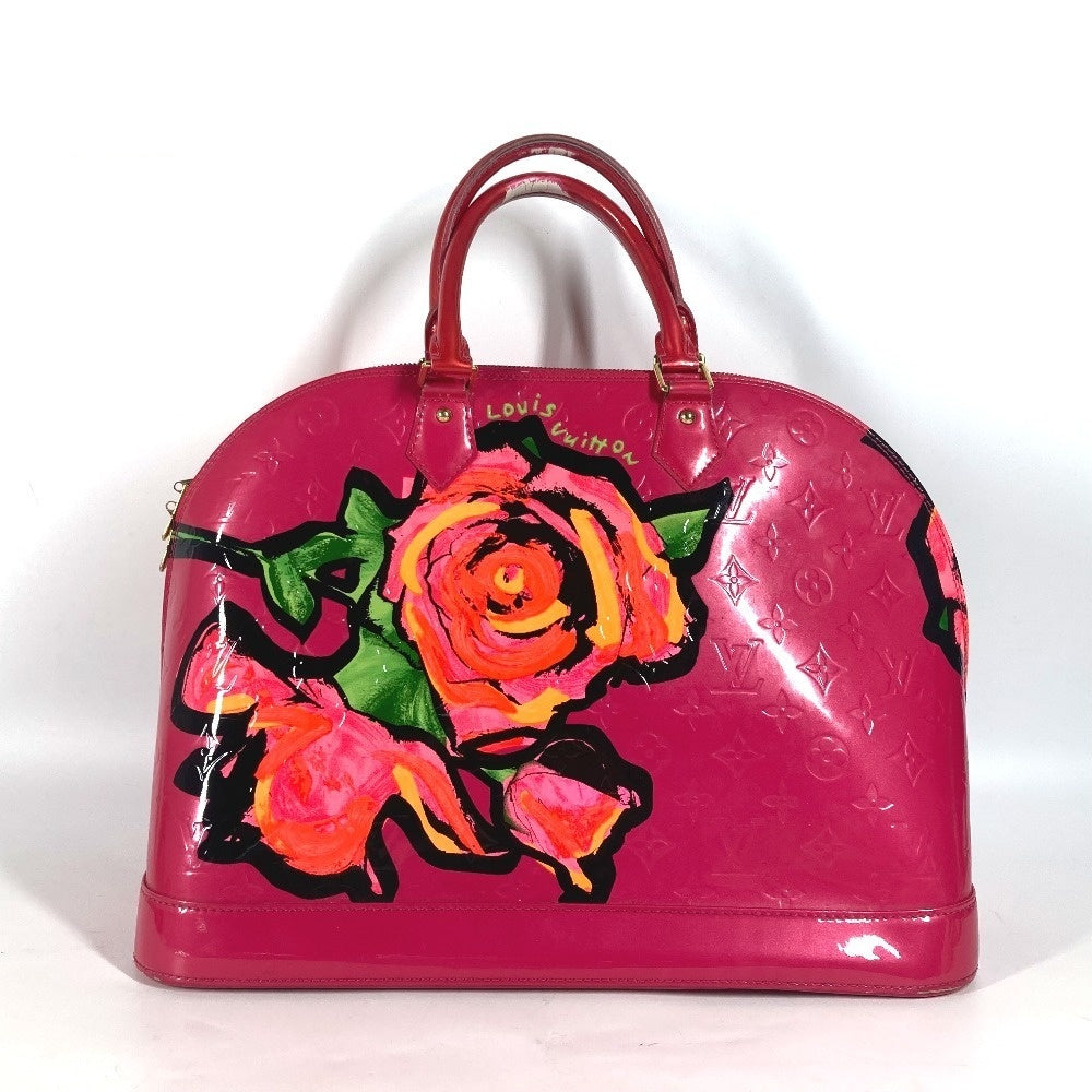 Louis Vuitton x Stephen Sprouse Alma MM Roses M93686, Monogram Vernis Rose Pop Pink, view 1