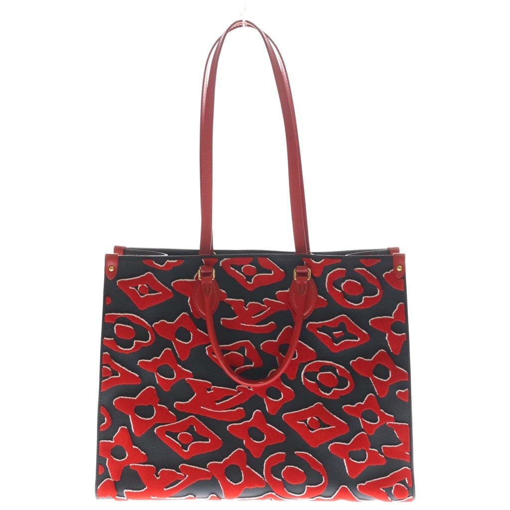 Louis Vuitton x Urs Fischer OnTheGo GM M45562, Tufted Monogram in Black and Red, Box and Dust Bag, view 2