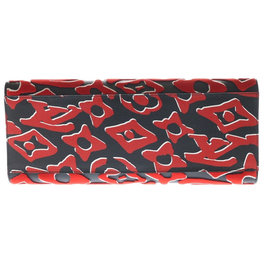 Louis Vuitton x Urs Fischer OnTheGo GM M45562, Tufted Monogram in Black and Red, Box and Dust Bag, view 4