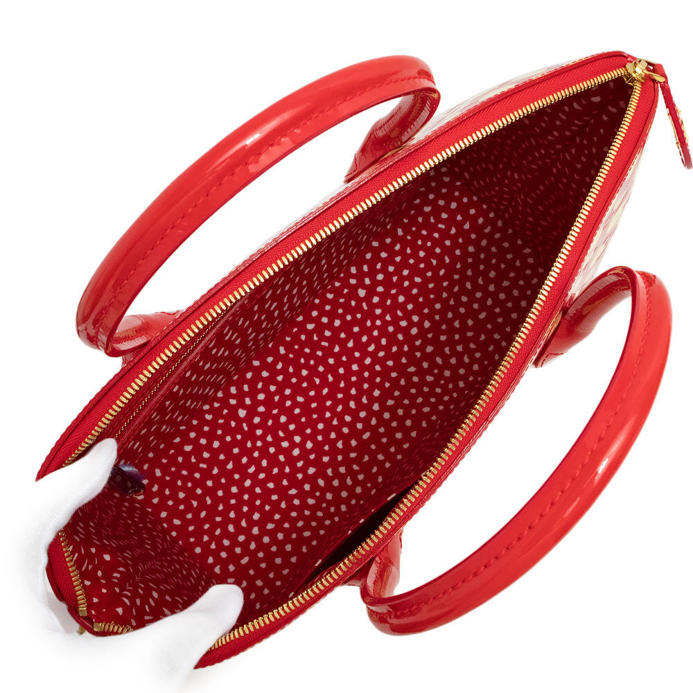 Louis Vuitton × Yayoi Kusama Lockit MM M91423, Vernis Dots Infinity, Red, 2012, view 3