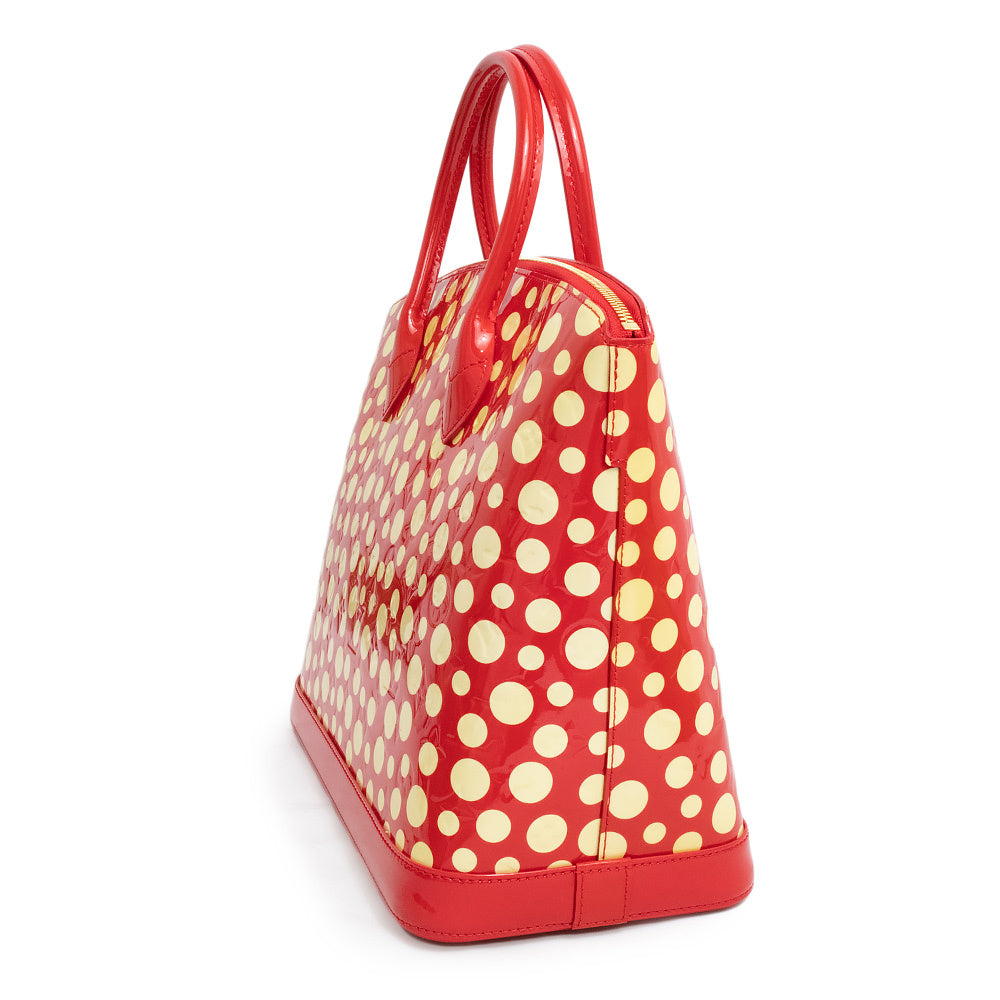 Louis Vuitton × Yayoi Kusama Lockit MM M91423, Vernis Dots Infinity, Red, 2012, view 5