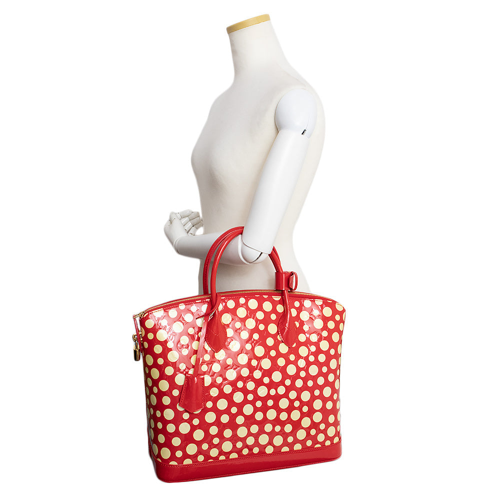 Louis Vuitton × Yayoi Kusama Lockit MM M91423, Vernis Dots Infinity, Red, 2012, view 8