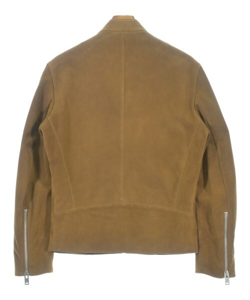 Maison Margiela 5-Zip Suede Leather Jacket, Tan Brown, Quilted Lining, Size 44, Made in Italy, view 2