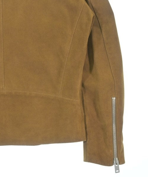 Maison Margiela 5-Zip Suede Leather Jacket, Tan Brown, Quilted Lining, Size 44, Made in Italy, view 4