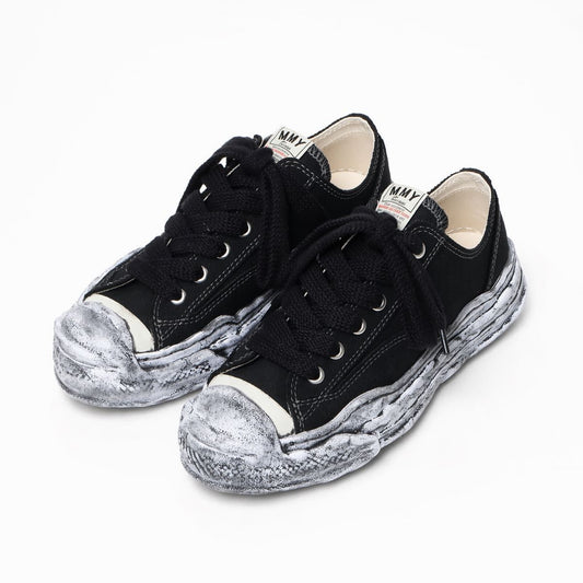 Maison Mihara Yasuhiro 2025 Hank OG Sole Low-Top with Smudged Sole, Black Canvas, EU 43 / JP 28, view 1