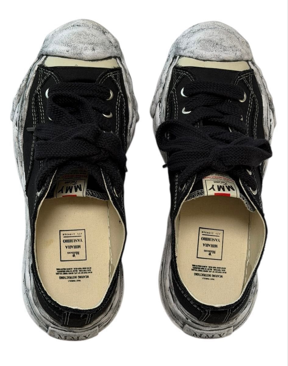Maison Mihara Yasuhiro 2025 Hank OG Sole Low-Top with Smudged Sole, Black Canvas, EU 43 / JP 28, view 2