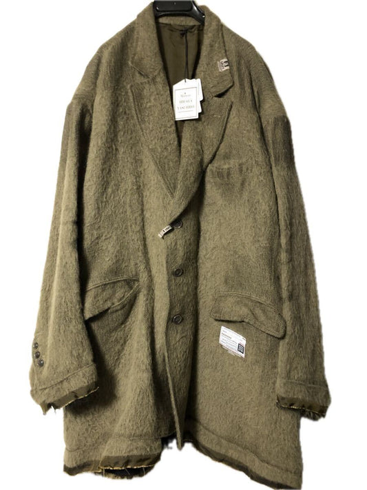 Maison Mihara Yasuhiro AW2022 Shaggy Wool and Alpaca Over Jacket, Khaki, Size 46, with Tags, view 1