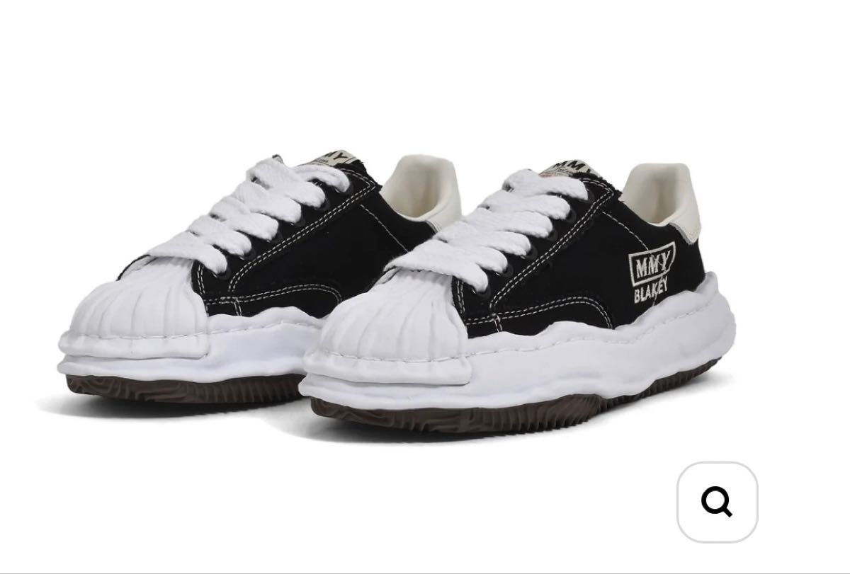 Maison Mihara Yasuhiro Blakey Original Sole Canvas Low-Top Sneakers, Black, EU 44 / JP 29, view 1