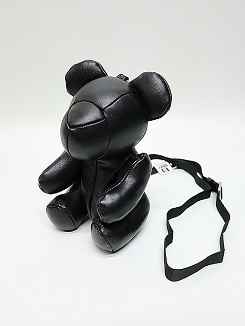 Maison Mihara Yasuhiro Dolls Bear Mini Mini Bag in Black Sheepskin, Teddy Form, Crossbody Strap, New with Tags, view 1