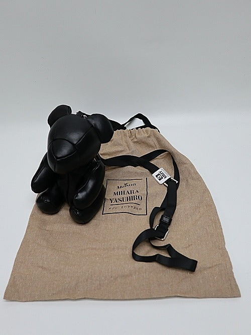 Maison Mihara Yasuhiro Dolls Bear Mini Mini Bag in Black Sheepskin, Teddy Form, Crossbody Strap, New with Tags, view 7