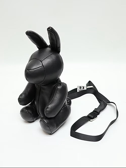 Maison Mihara Yasuhiro Dolls Rabbit Mini Mini Bag in Black Sheepskin, Long Ears, Crossbody Strap, New with Tags, view 1