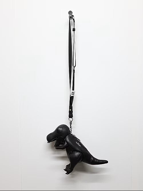 Maison Mihara Yasuhiro Dolls T-Rex Mini Mini Bag in Black Sheepskin, Crossbody Strap, New with Tags, view 10