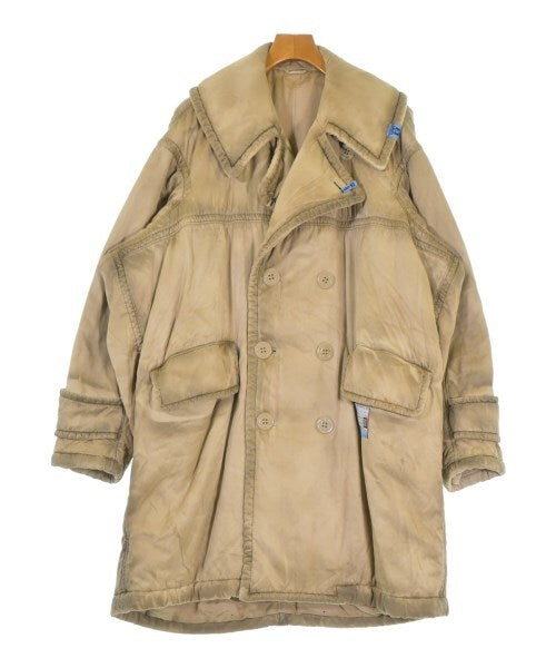 Maison Mihara Yasuhiro Faded Padded Double-Breasted Coat, Washed Beige, Size 46, view 1