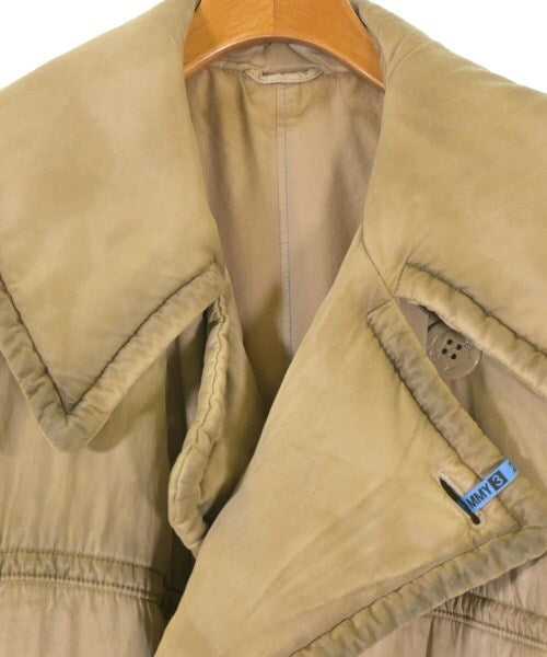 Maison Mihara Yasuhiro Faded Padded Double-Breasted Coat, Washed Beige, Size 46, view 4