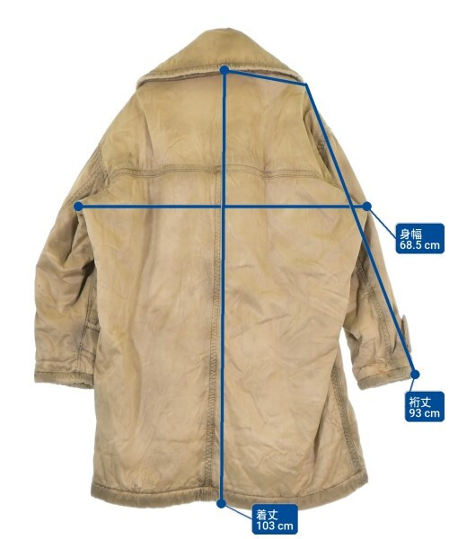 Maison Mihara Yasuhiro Faded Padded Double-Breasted Coat, Washed Beige, Size 46, view 6