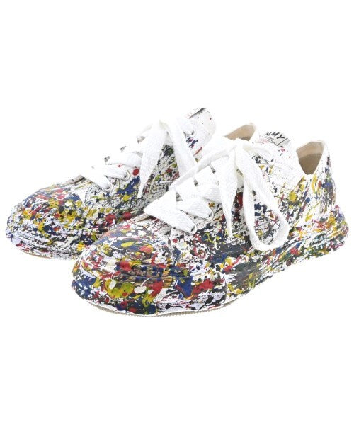 Maison Mihara Yasuhiro Original Sole Paint-Splatter Canvas Low-Top Sneakers, White Multicolour, EU 42 / JP 27, view 1