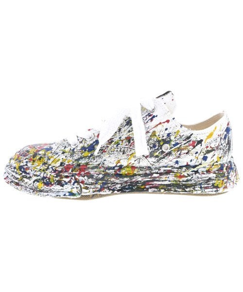 Maison Mihara Yasuhiro Original Sole Paint-Splatter Canvas Low-Top Sneakers, White Multicolour, EU 42 / JP 27, view 3
