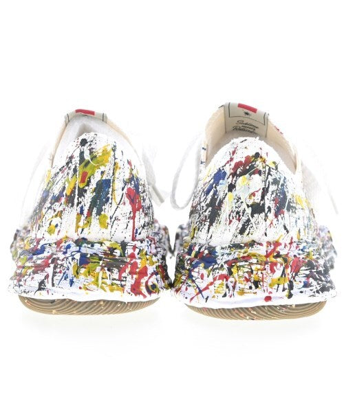 Maison Mihara Yasuhiro Original Sole Paint-Splatter Canvas Low-Top Sneakers, White Multicolour, EU 42 / JP 27, view 5