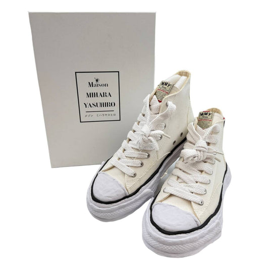 Maison Mihara Yasuhiro Peterson 23 OG Sole Canvas High-Top Sneakers A11FW701, White, EU 43, with Box, view 1