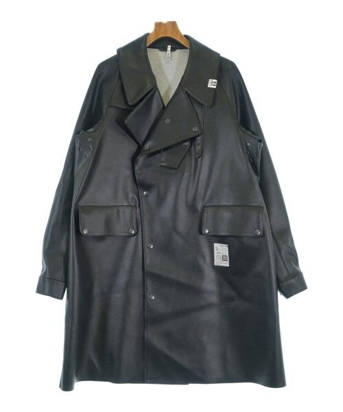 Maison Mihara Yasuhiro PVC Motorcycle Coat, Glossy Black Double-Breasted, Size 44, Made in Japan, view 1