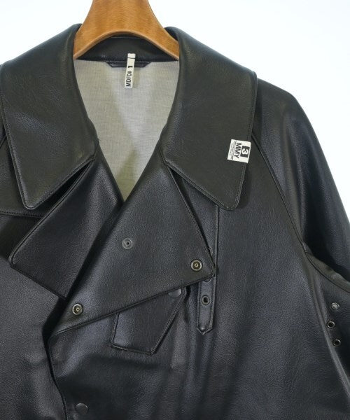 Maison Mihara Yasuhiro PVC Motorcycle Coat, Glossy Black Double-Breasted, Size 44, Made in Japan, view 3