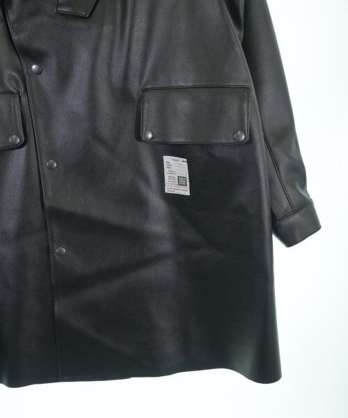 Maison Mihara Yasuhiro PVC Motorcycle Coat, Glossy Black Double-Breasted, Size 44, Made in Japan, view 4