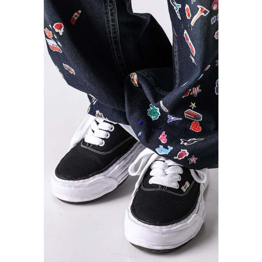 Maison Mihara Yasuhiro SS2026 Baker 26 OG Sole Canvas Low-Top Sneakers, Black and White, EU 44 / JP 29, Boxed, view 1