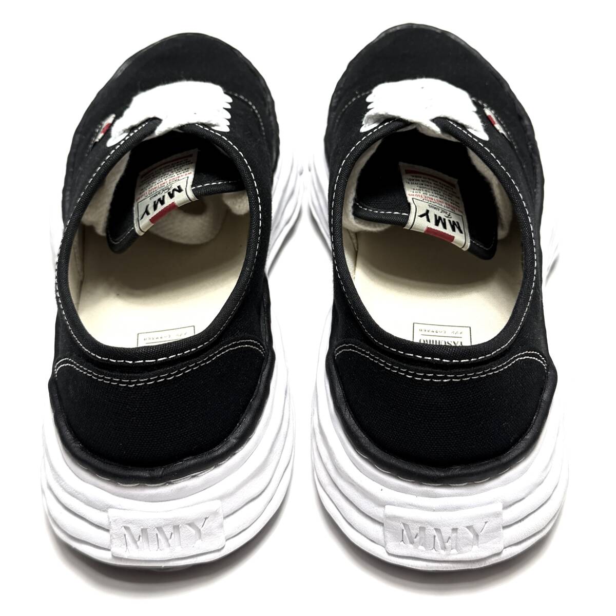 Maison Mihara Yasuhiro SS2026 Baker 26 OG Sole Canvas Low-Top Sneakers, Black and White, EU 44 / JP 29, Boxed, view 4