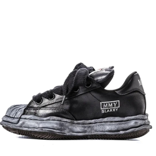 Maison Mihara Yasuhiro SS2026 Blakey OG Sole Brushed Low Sneakers, Black/Black, EU 42 / JP 26.5 cm, New, view 1