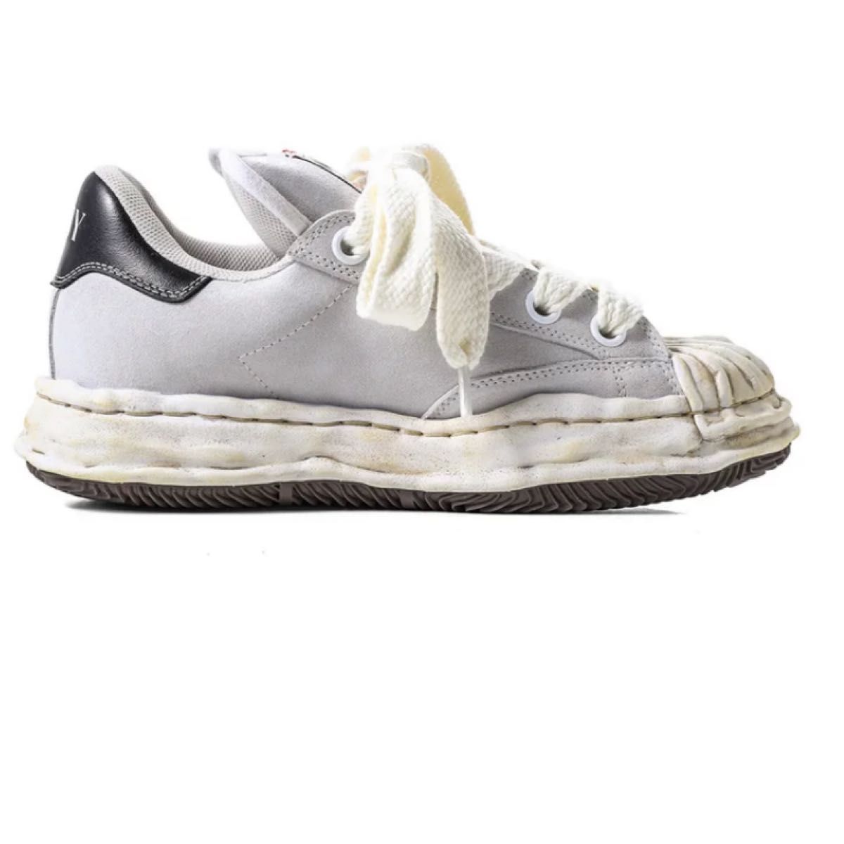 Maison Mihara Yasuhiro SS2026 Blakey OG Sole Brushed Suede Low Sneakers, Light Grey, EU 43 / JP 27.5 cm, New, view 2