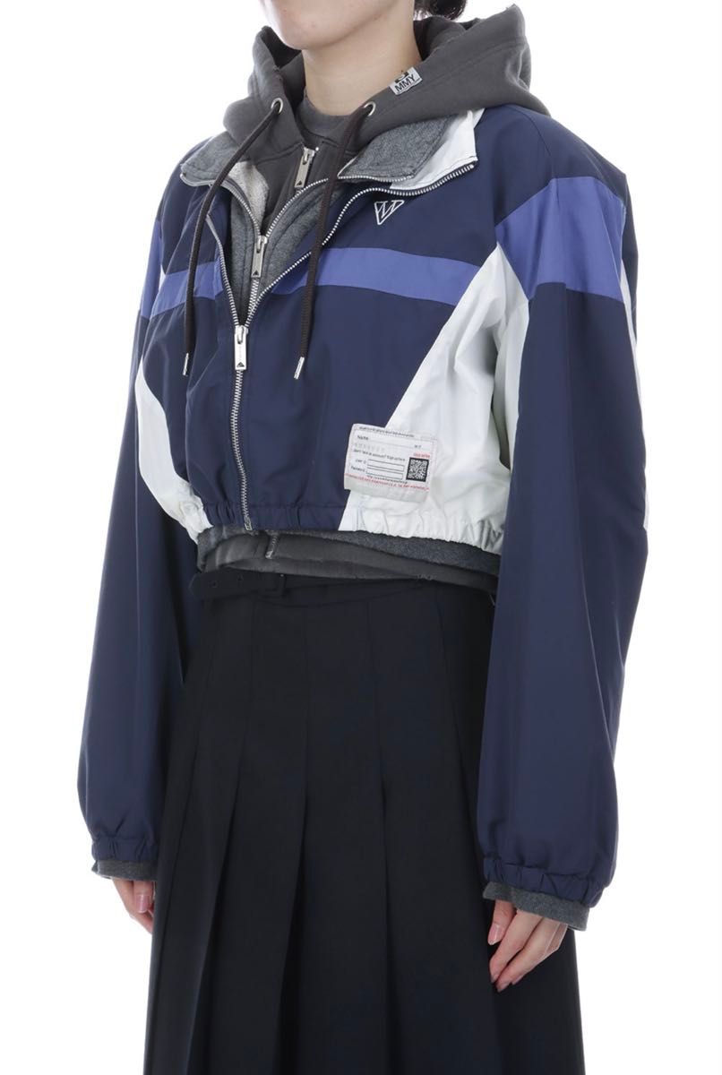 Maison Mihara Yasuhiro SS2026 Triple Layered Nylon Parka, Navy and Ivory, Size 38, New with Tags, view 2