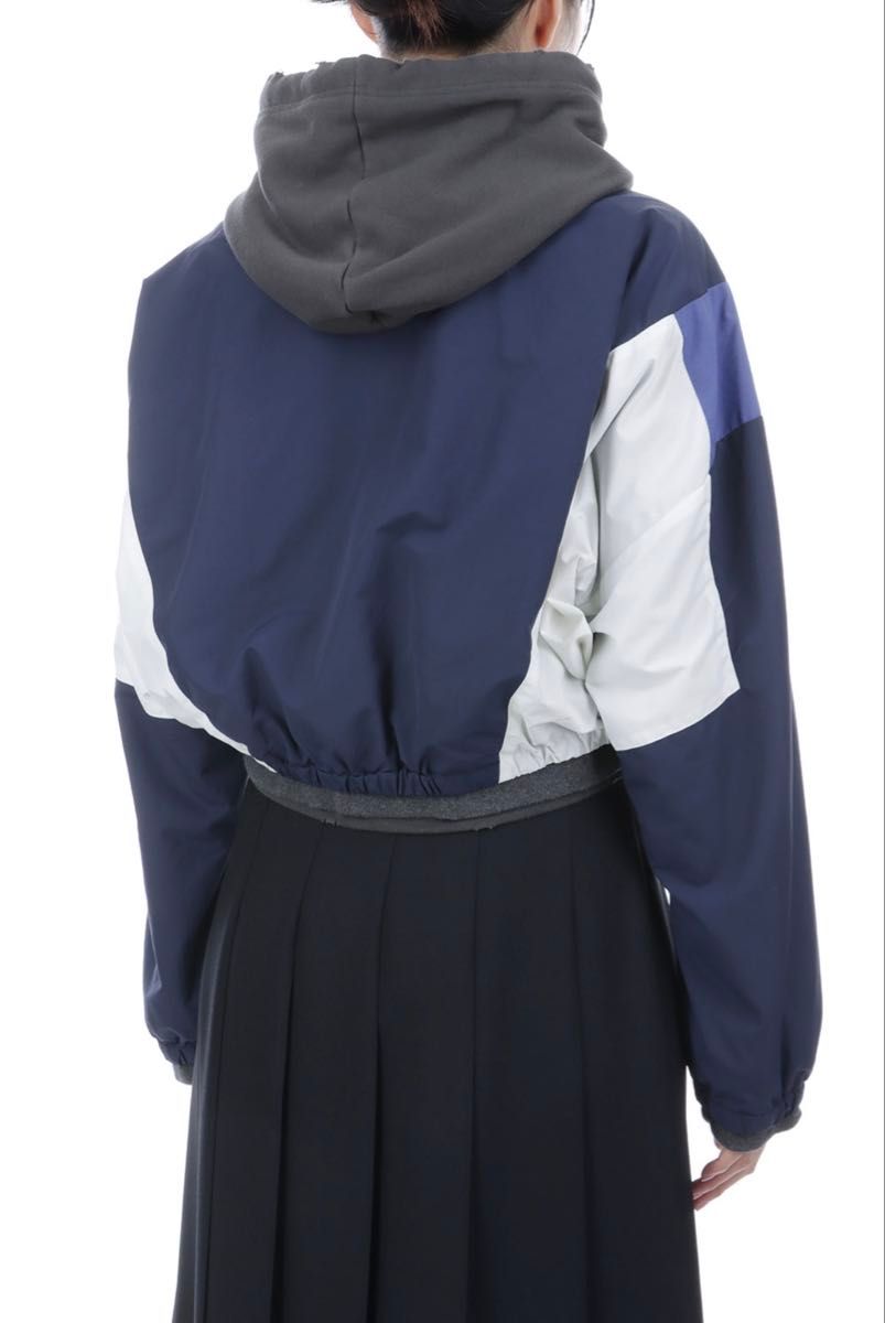 Maison Mihara Yasuhiro SS2026 Triple Layered Nylon Parka, Navy and Ivory, Size 38, New with Tags, view 3