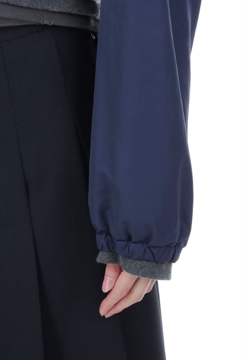 Maison Mihara Yasuhiro SS2026 Triple Layered Nylon Parka, Navy and Ivory, Size 38, New with Tags, view 7