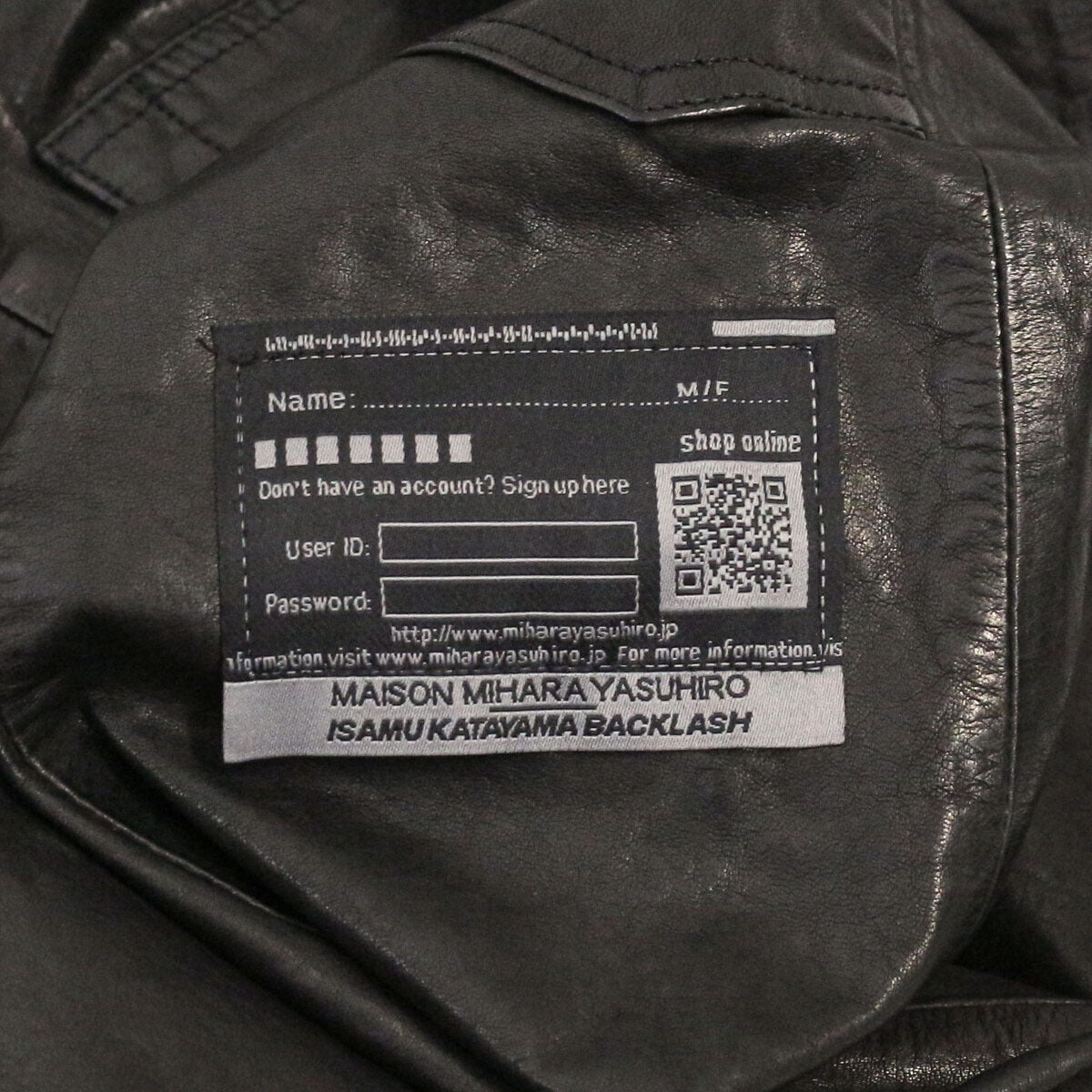 Maison Mihara Yasuhiro x Isamu Katayama Backlash AW2024 Smooth Leather Pants, Black, Size 38, view 4