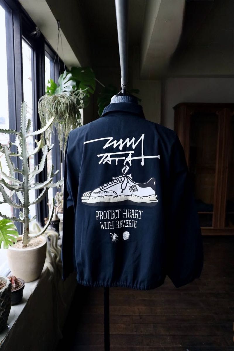 Maison Mihara Yasuhiro x Talking About the Abstraction Swing Top Jacket, Wayne Sneaker Embroidery, Navy, Size L, New, view 2