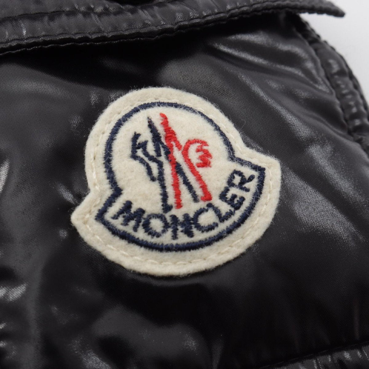 Moncler Bady Lacquered Nylon Hooded Down Jacket, Black, Women's Size 00, view 6