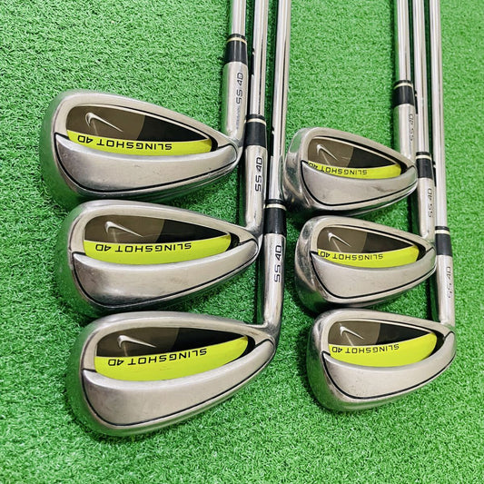 Nike Slingshot 4D Iron Set, 5 to 9 plus PW, 6 Clubs, Speed Step SL steel Regular Flex, Left-Handed, view 1