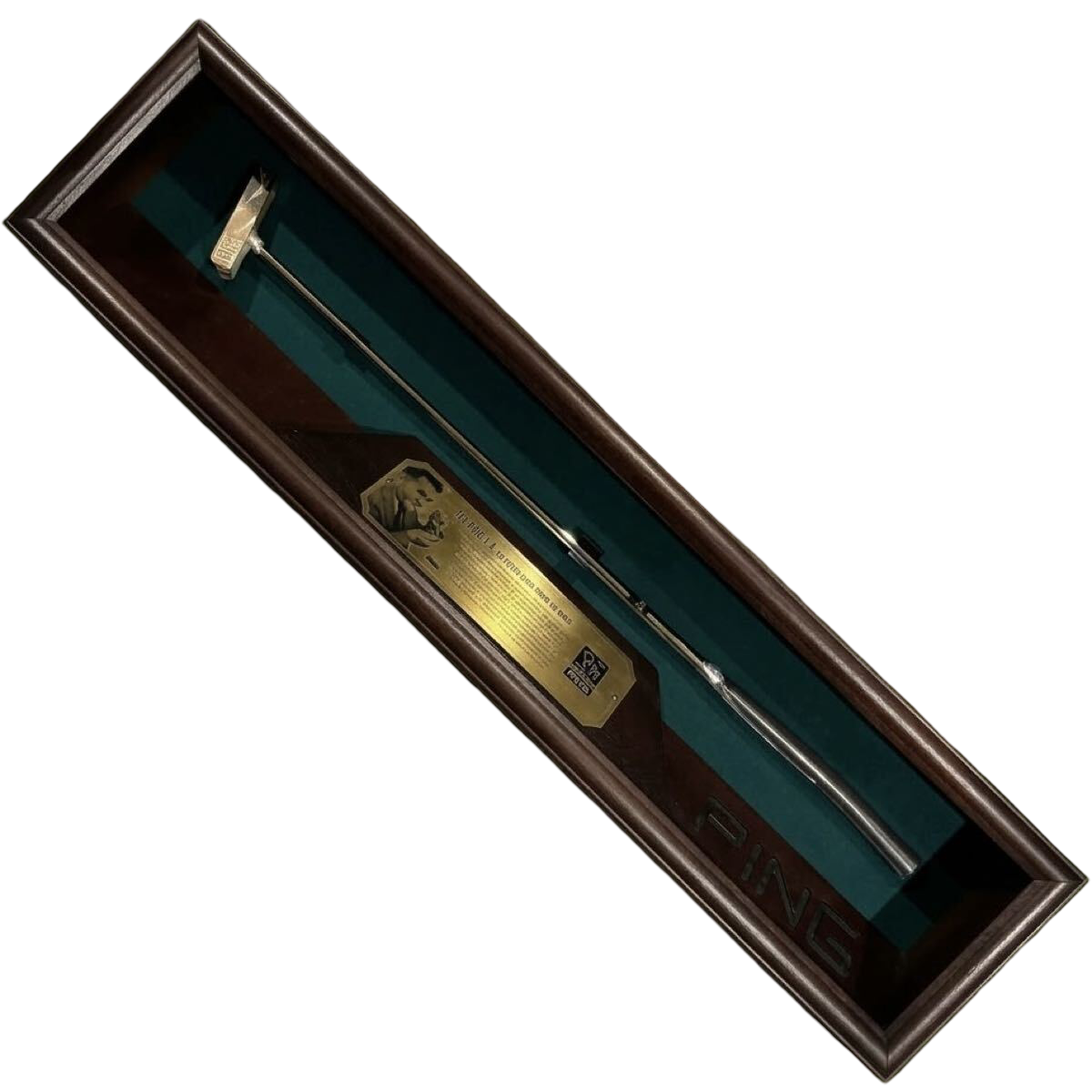 PING 1-A 50th Anniversary gold putter No. 0183 of 1,000 – putter in the wood presentation case
